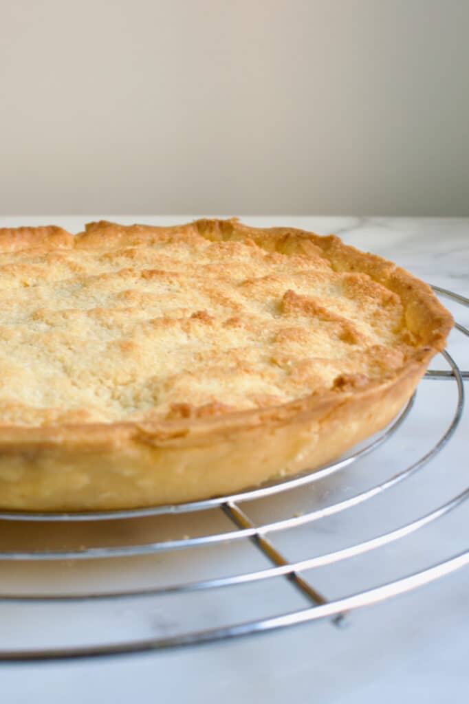 gebakken taartbodem met frangipane