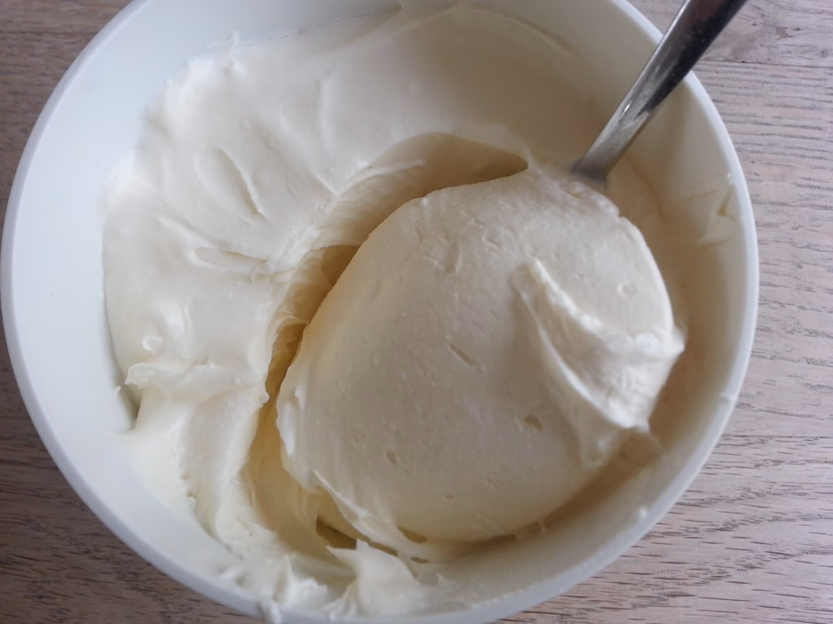 mascarpone in een kom