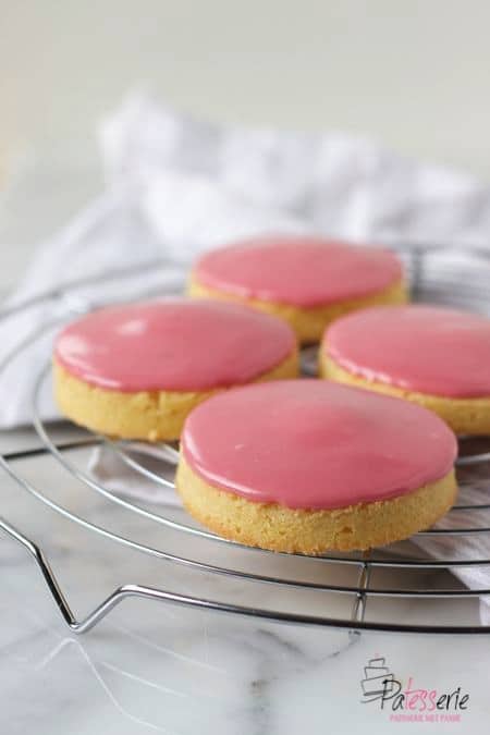 glacé koeken, roze koeken, patesserie.com