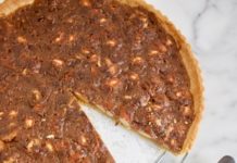 notentaart met karamel