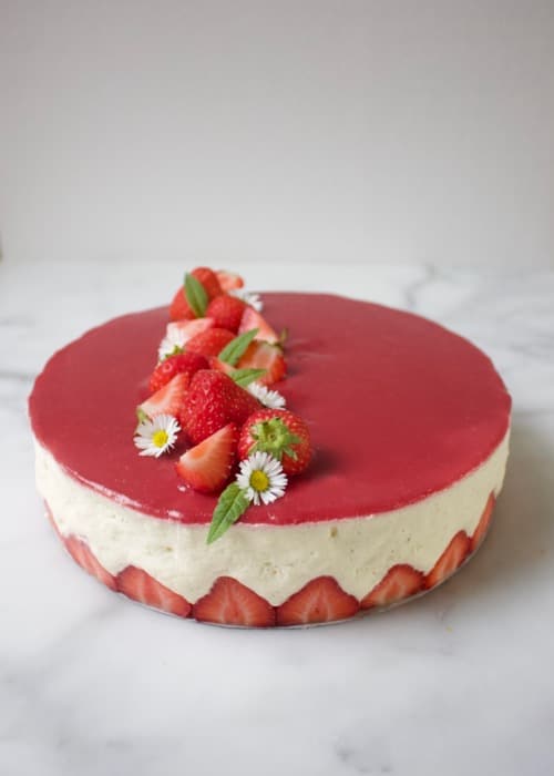 Luchtige fraisier taart