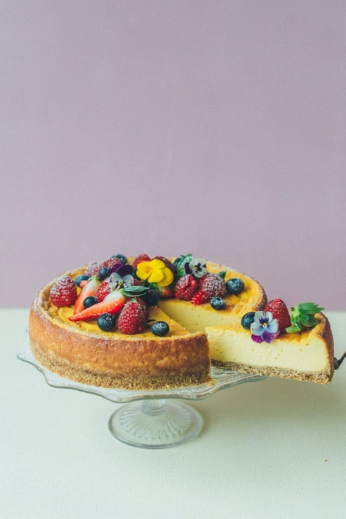 Gebakken vegan cheesecake taart-ende-koeck-vegan-bakboek