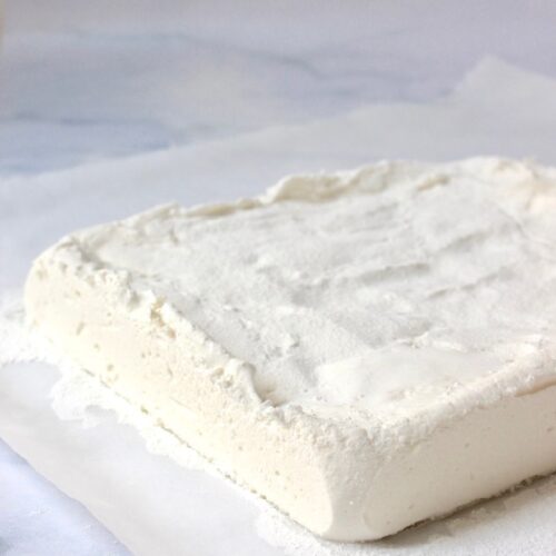 marshmallow basis recept, een blok marshmallow