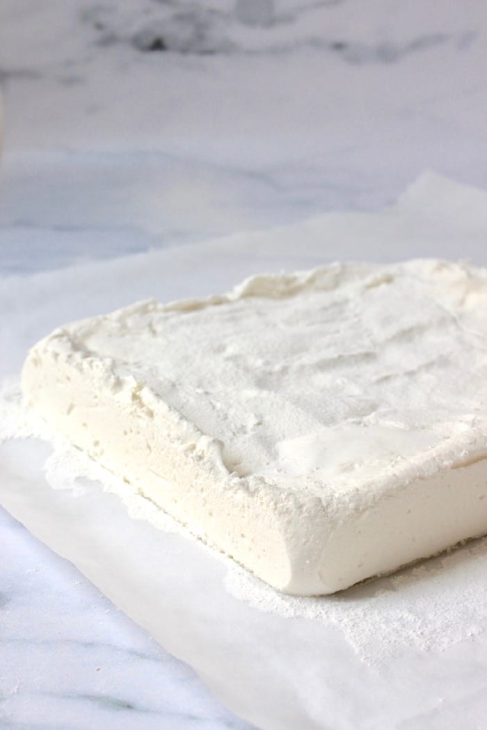 marshmallow basis recept, een blok marshmallow