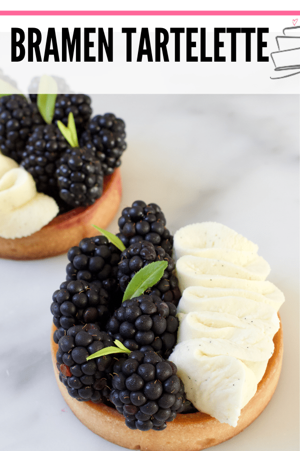 afbeelding voor Pinterest voor tartelette met bramen en vanille room