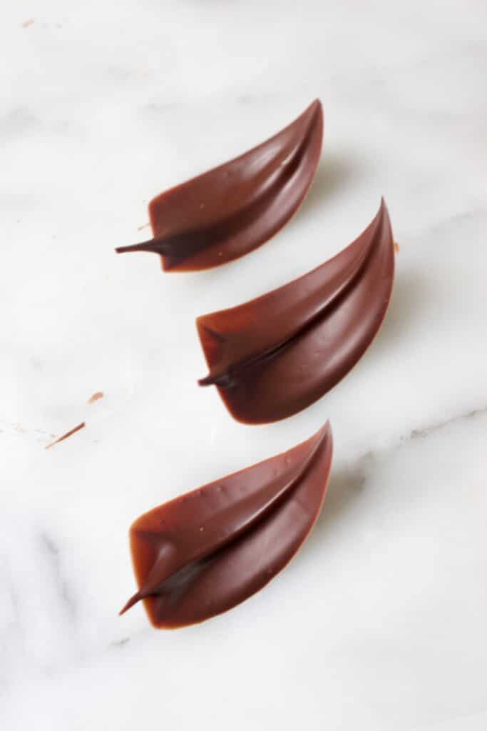 besluiten De controle krijgen Rechtmatig Chocolade blaadjes maken als taartdecoratie - PaTESSerie.com