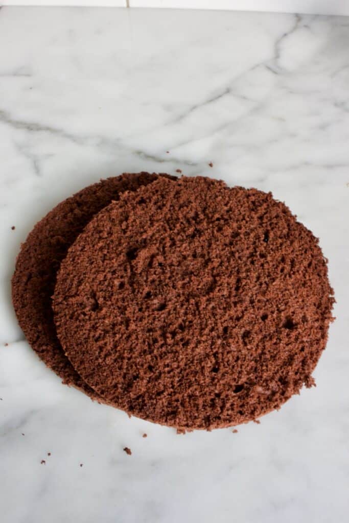 dwars doorgesneden chocolade biscuit