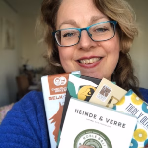 patesserie Tessa met chocoladerepen voor chocolade domino