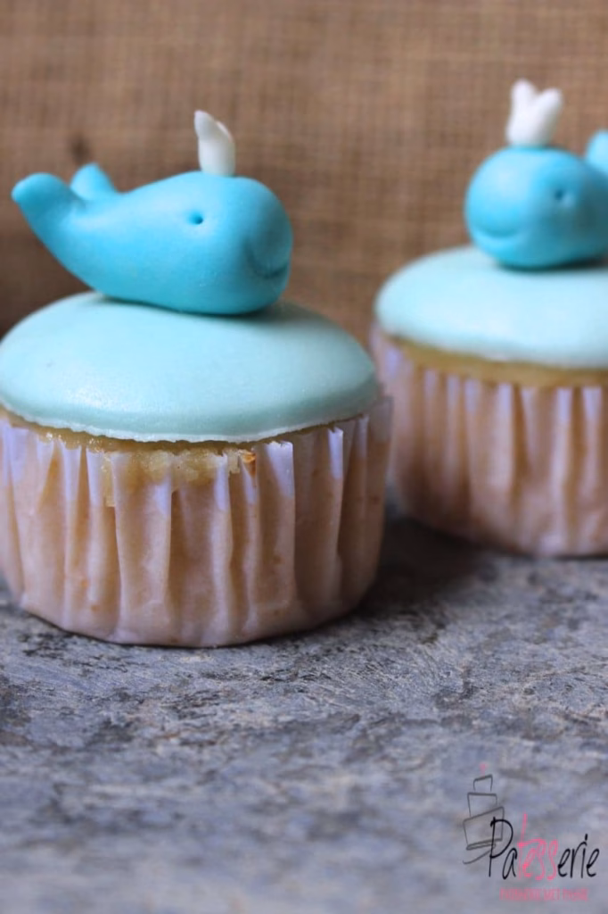 fondant walvissen, patesserie.com, cupcakes