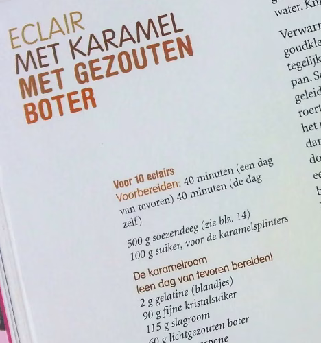 Fragment uit een van mijn favoriete boeken: Eclairs! Kloppende recepten en duidelijk omschreven