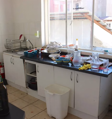 Rommelige keuken